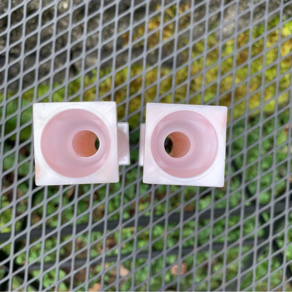 Vintage Pink Plastic Roman Greek Columns Pillars Cake Topper Decoration Wilton